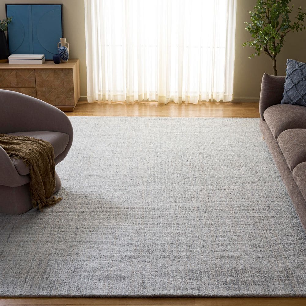 Renewal 9 x 12 Gray/Ivory Crosshatch Area Rug