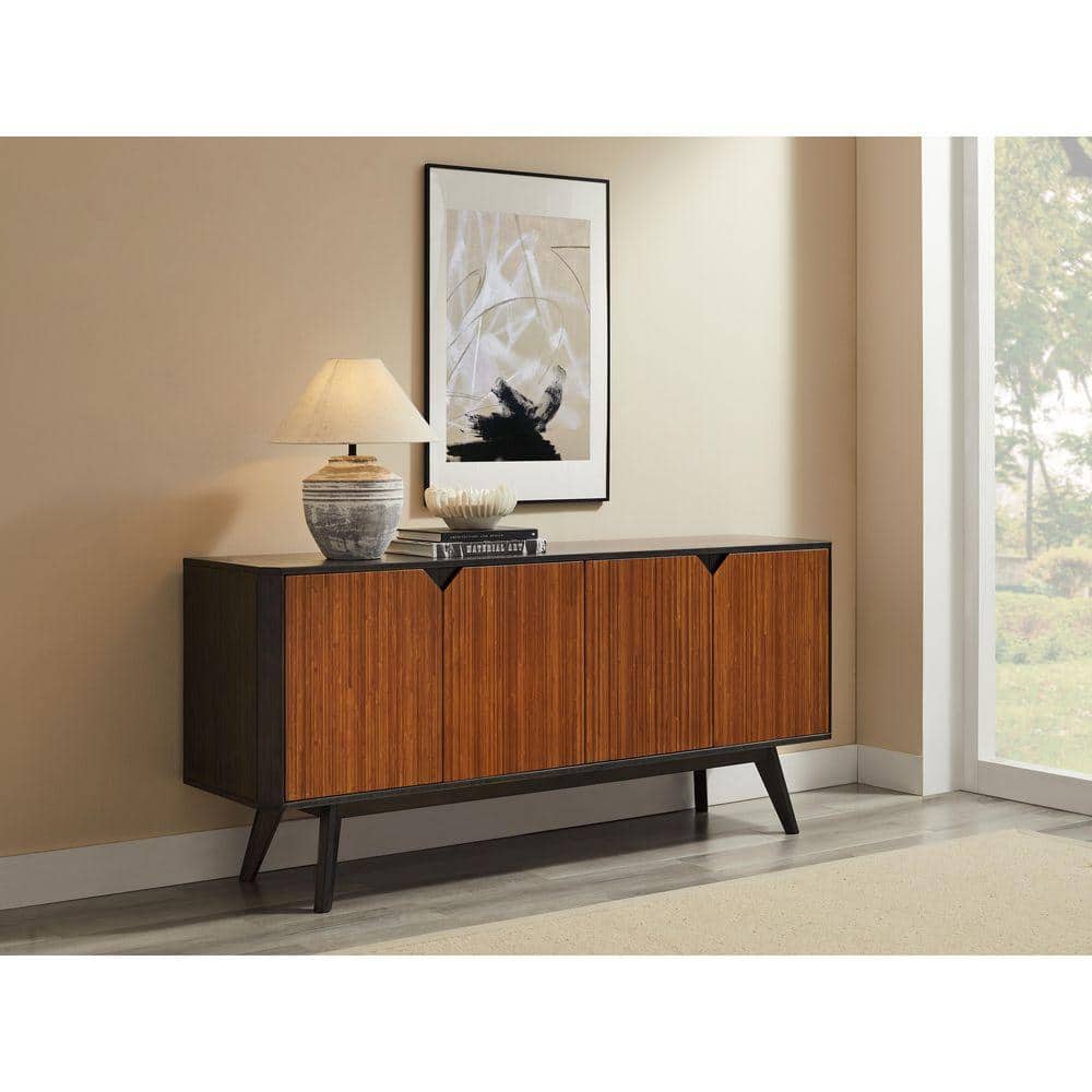 Rodney Copper Bamboo Dining Table Sideboard Seats 0