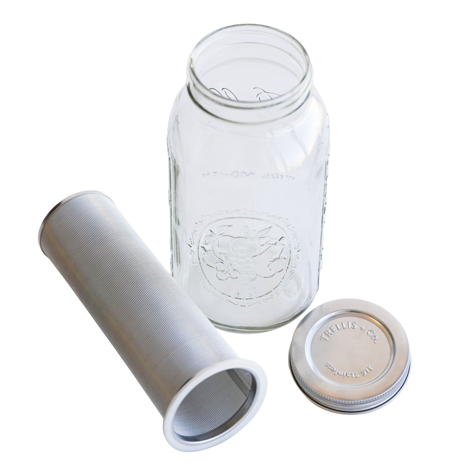 Stainless Steel - 64oz - Cold Brew and Tea Kits - Filter and Lid with Jar - Bulk Available - Best Supplier - Starter Kit - Essen