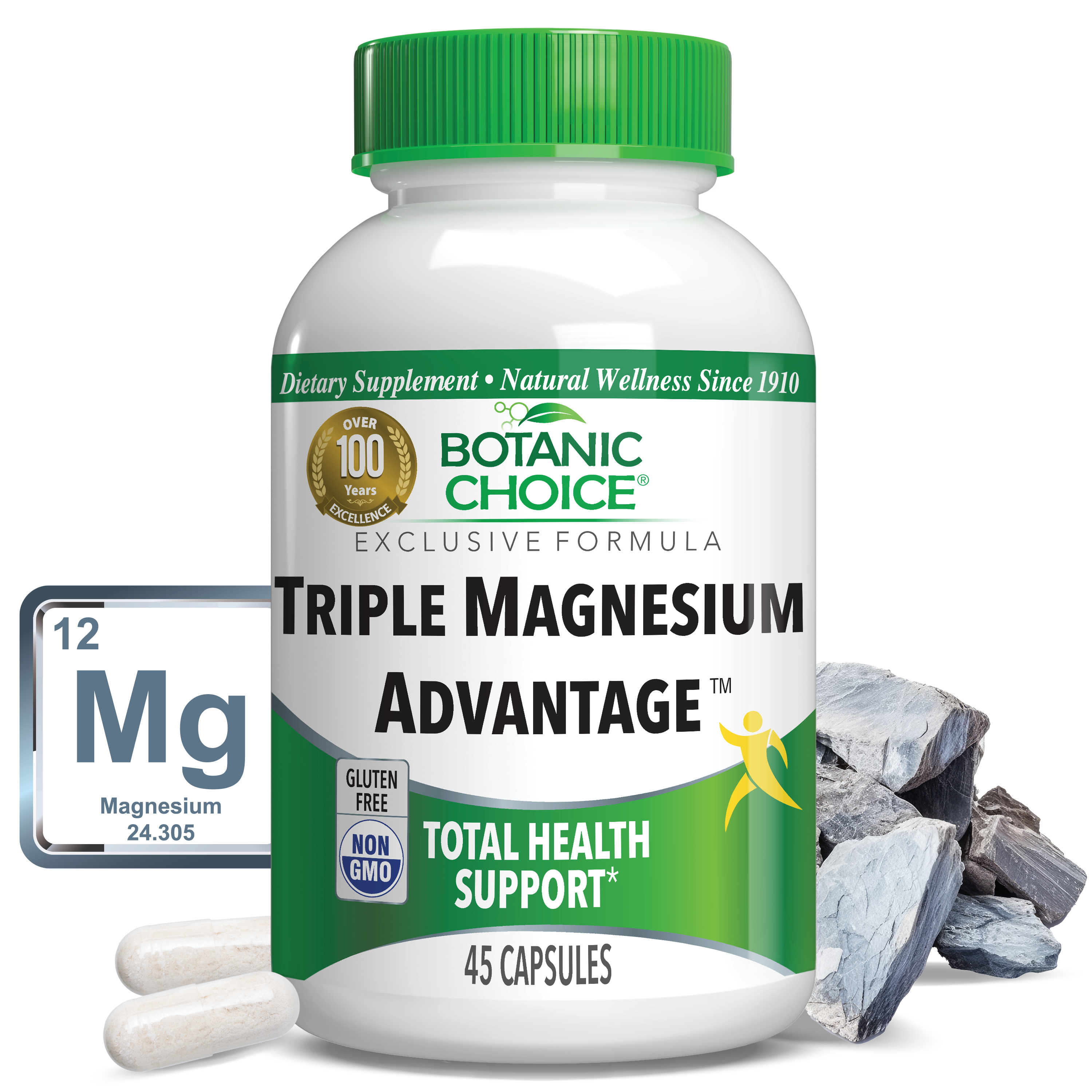 Triple Magnesium Advantage™ - Total Health Support Supplement - 45 Capsules